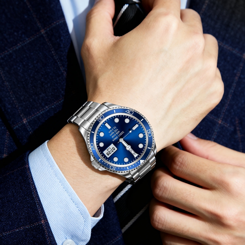 Smartwatch Relógio Inteligente De Chamadas Bluetooth Para Homens IP67 Esportivo À Prova D'água Fitness