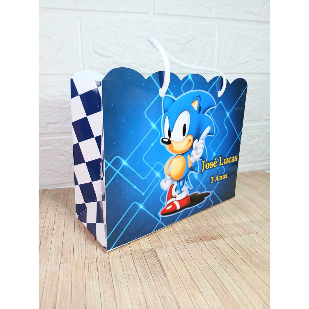 Sacolinha Personalizada sonic – Sacolinha Surpresa para Lembrancinha Festa Infantil