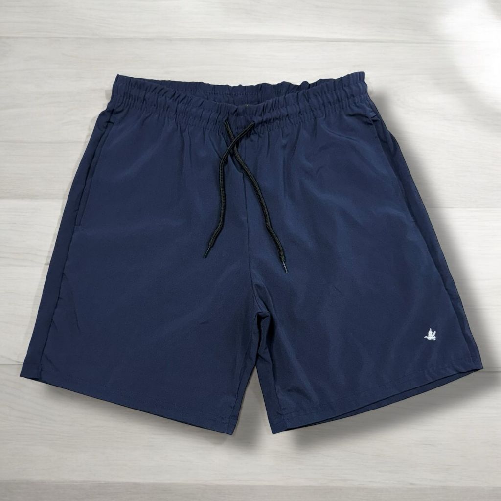 Bermuda Basica Tactel Com Elastano E Elastico Azul Marinho Brooksfield