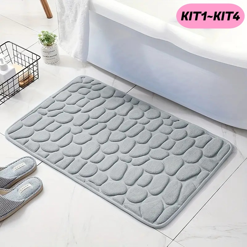 KIT1~4 Tapete Soft Antiderrapante para Banheiro, corredor, cozinha, Sala e Quarto com Diversas Cores 40cm x 60cm