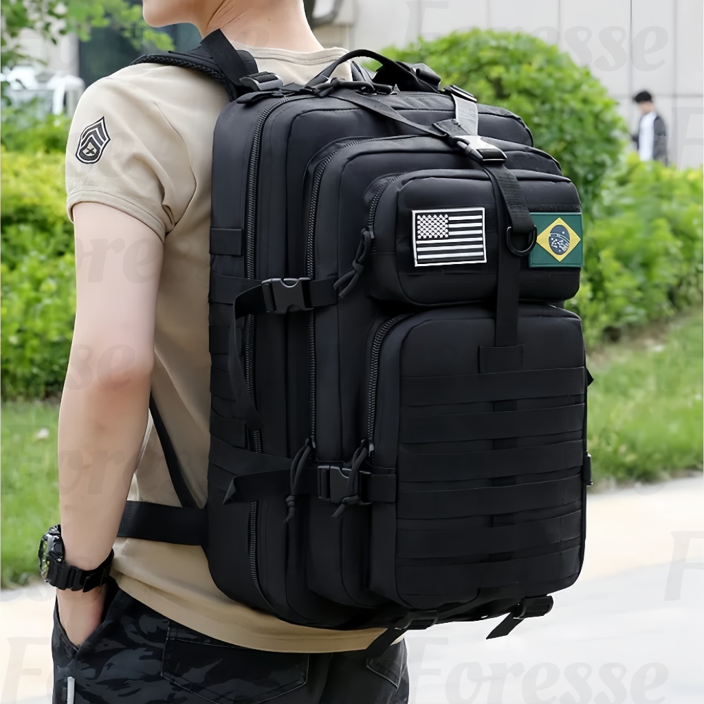 Mochila Tática 50 Litros Reforçada Impermeável Masculina Grande Camping RC-5569