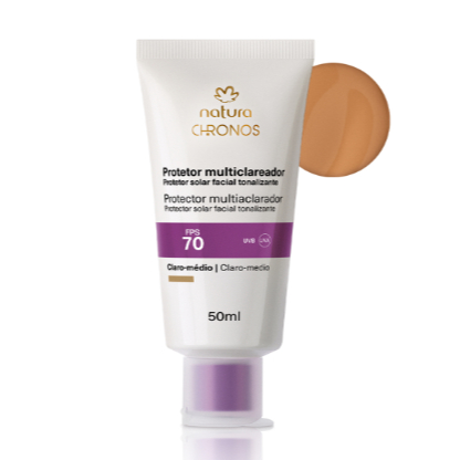 Protetor Solar Clareador Chronos FPS 70 Natura 50ml em Oferta na Shopee