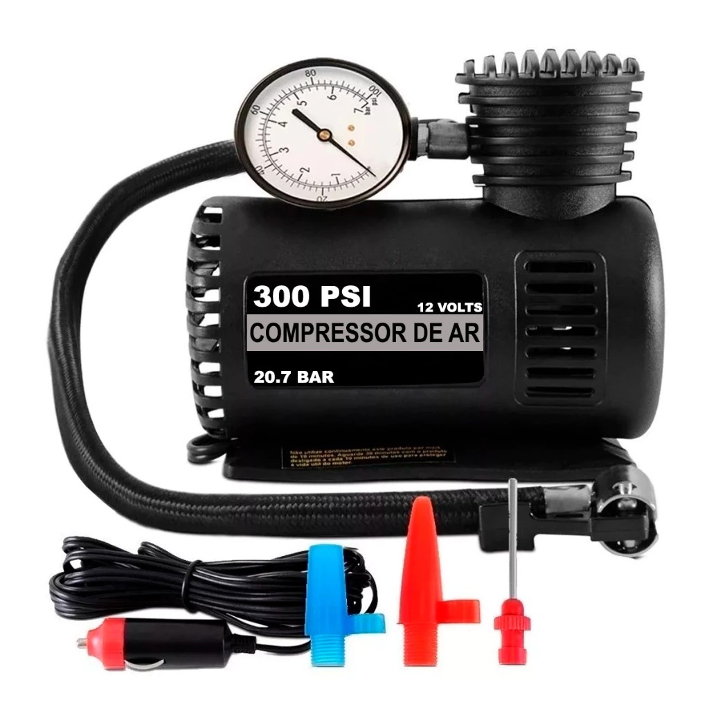 Mini compressor de ar de carro 300psi 12v adequado para pneu de carro motocicleta bicicleta colchão bola em Oferta na Shopee
