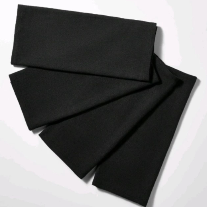 Kit Com 08 Unidades Melhor Preço Pano Bainha Preto Atacado Kit Com 8 e Kit com 4 Peças 41x 68 Promoção