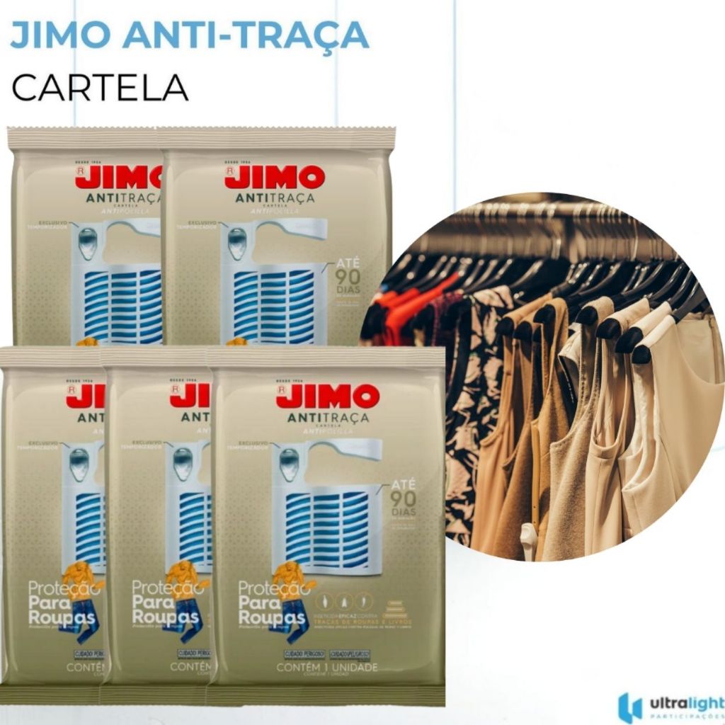 5 Un. Anti Traça Cartela Jimo Suporte Tipo Cabide 1 Unidade em Oferta na Shopee