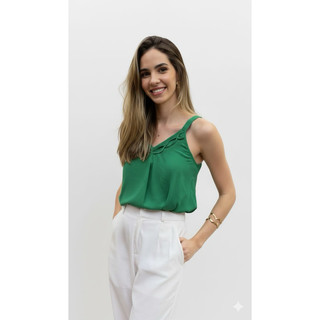 Blusa Regata Duna Feminina Social Alcinha ALÇA LARGA  Trabalho Casual Chique