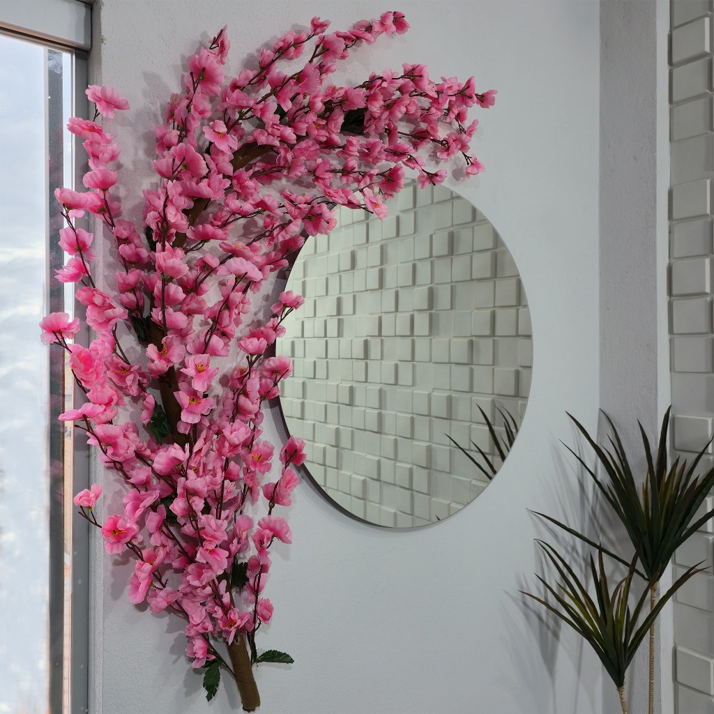 Jardim Vertical Artificial Cerejeira Pessegueira Rosa Branco Pink Lilás Amarelo em Oferta na Shopee