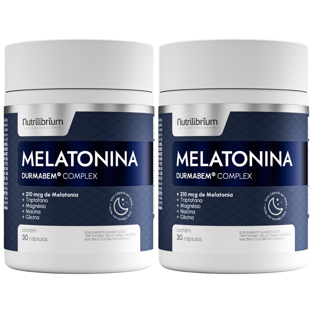 kit 2x Melatonina com Triptofano Magnésio Nutrilibrium - 2 Meses