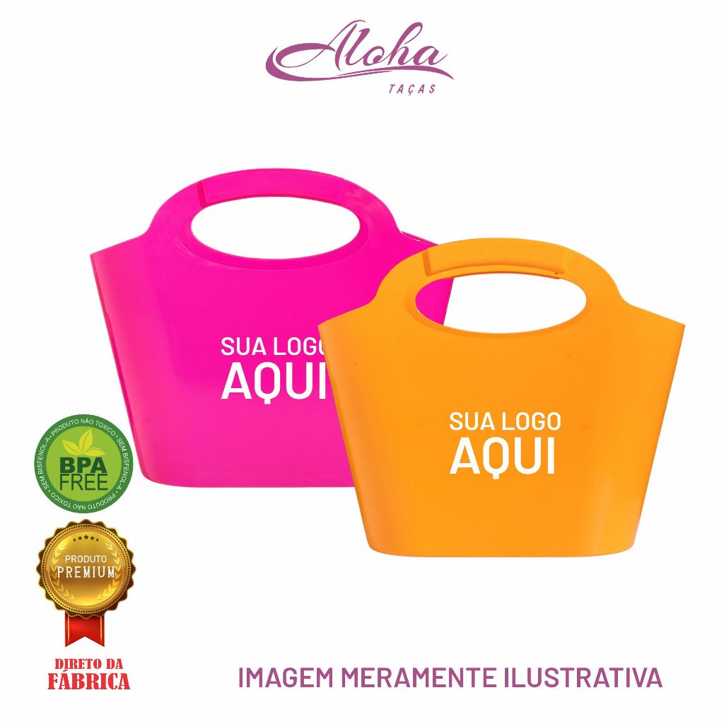 Kit 15 Bolsas Cooler 11 Litros Personalizadas - Balde de Gelo Bolsa Praia Piscina Cesta Ice Bag Bolsa multiuso- Aloha
