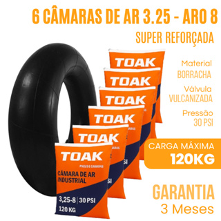 6 Câmaras De Ar 3.25/3.00-8 Carrinho De Mão, Carriola - Toak em Oferta na Shopee