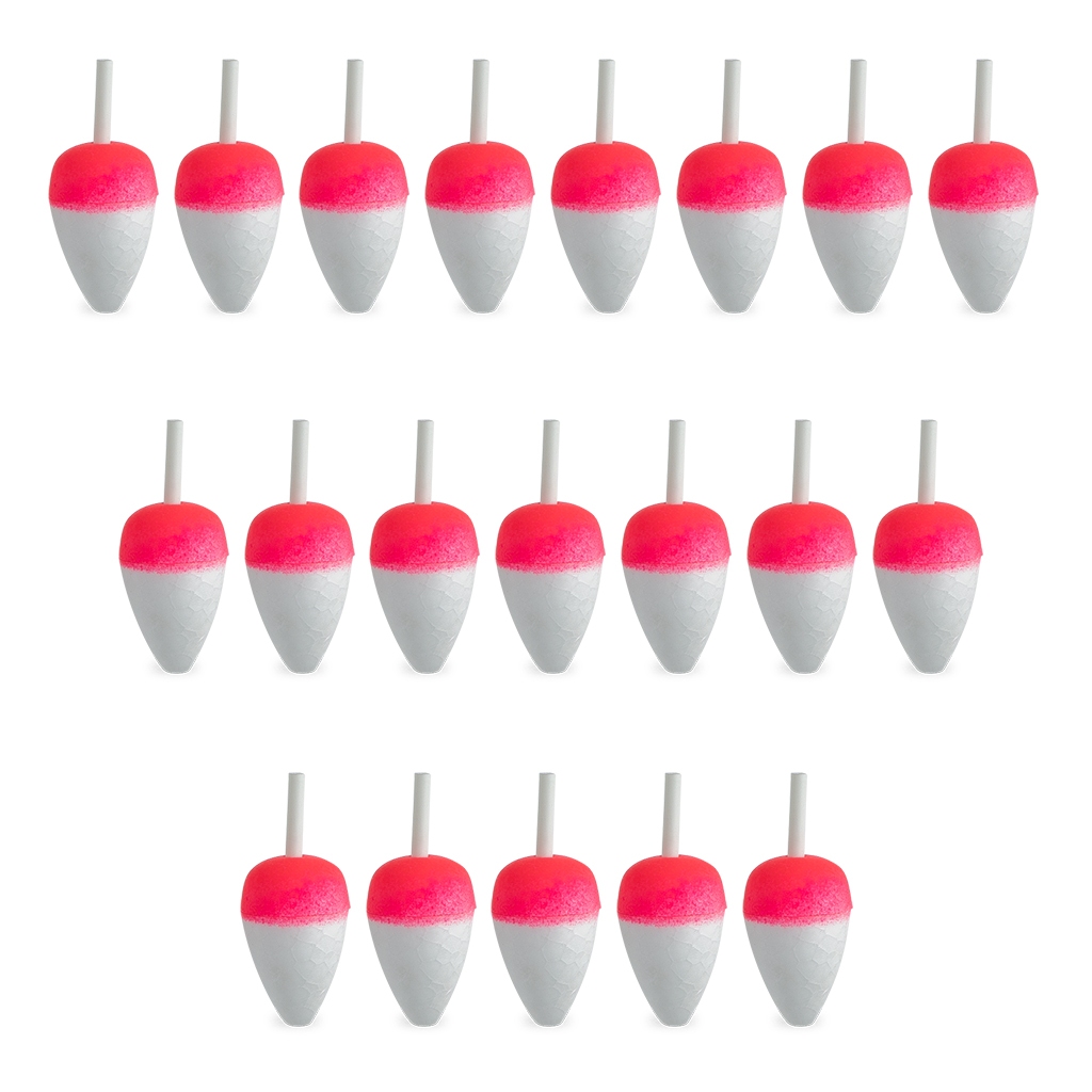 Kit Boia Lambari De Isopor Para Pescaria Nº 4  Pacote Com 20 Unidades Cor Rosa