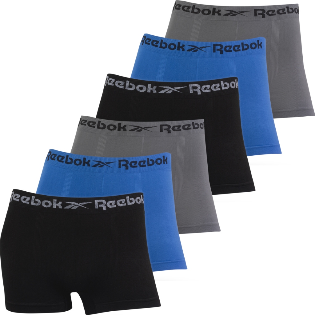 Kit 6 Cuecas Boxer Reebok Masculina Original Microfibra Sem Costura Box Confortável Macia ...