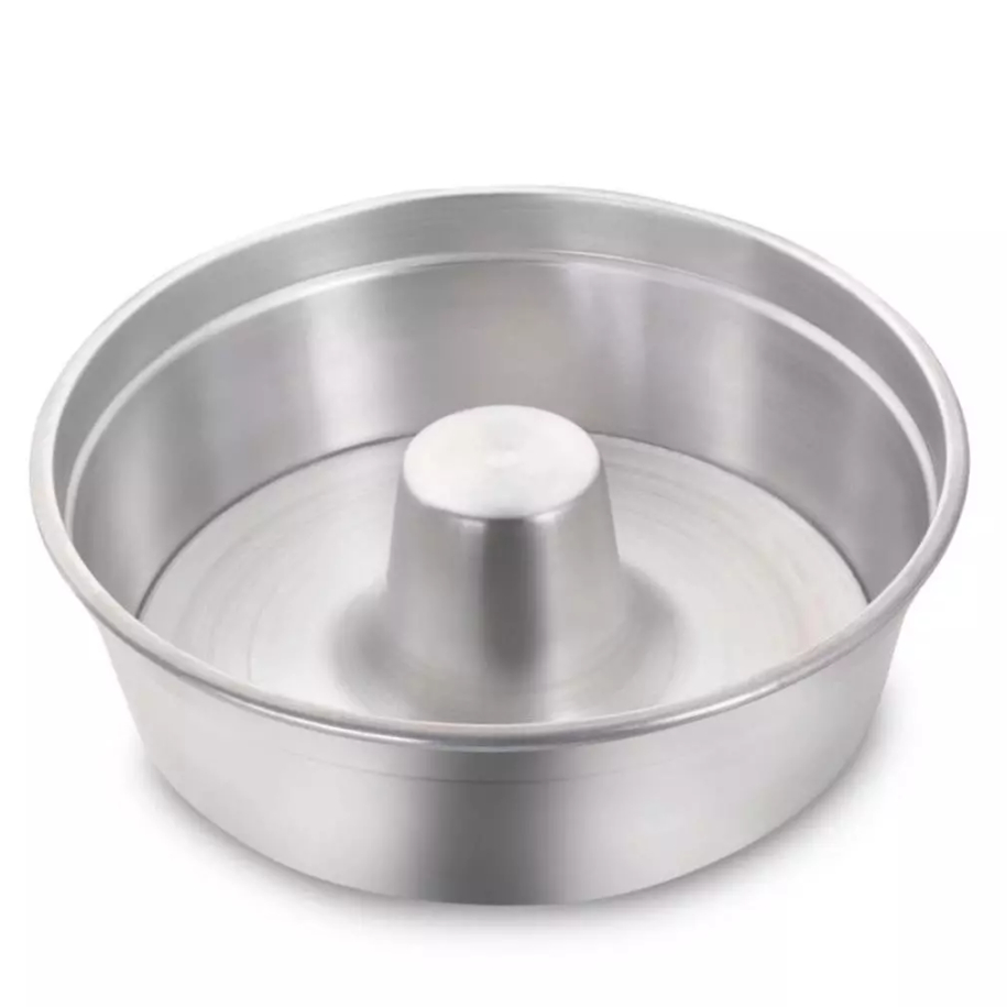 Forma Assadeira Redonda Para Bolo Tortas e Pudim Com Canudo 30cm em Aluminio Forma Mata Forma Tamanho Família em Oferta na Shopee