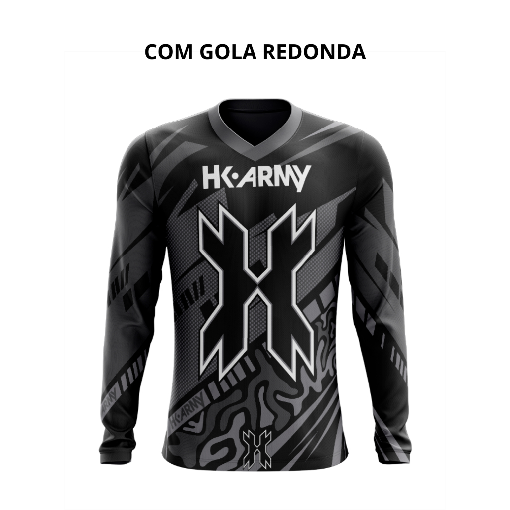 Camisa Manga Longa HK Army 4 Paintball Air Soft - Dry Fit Esportiva Proteção UV