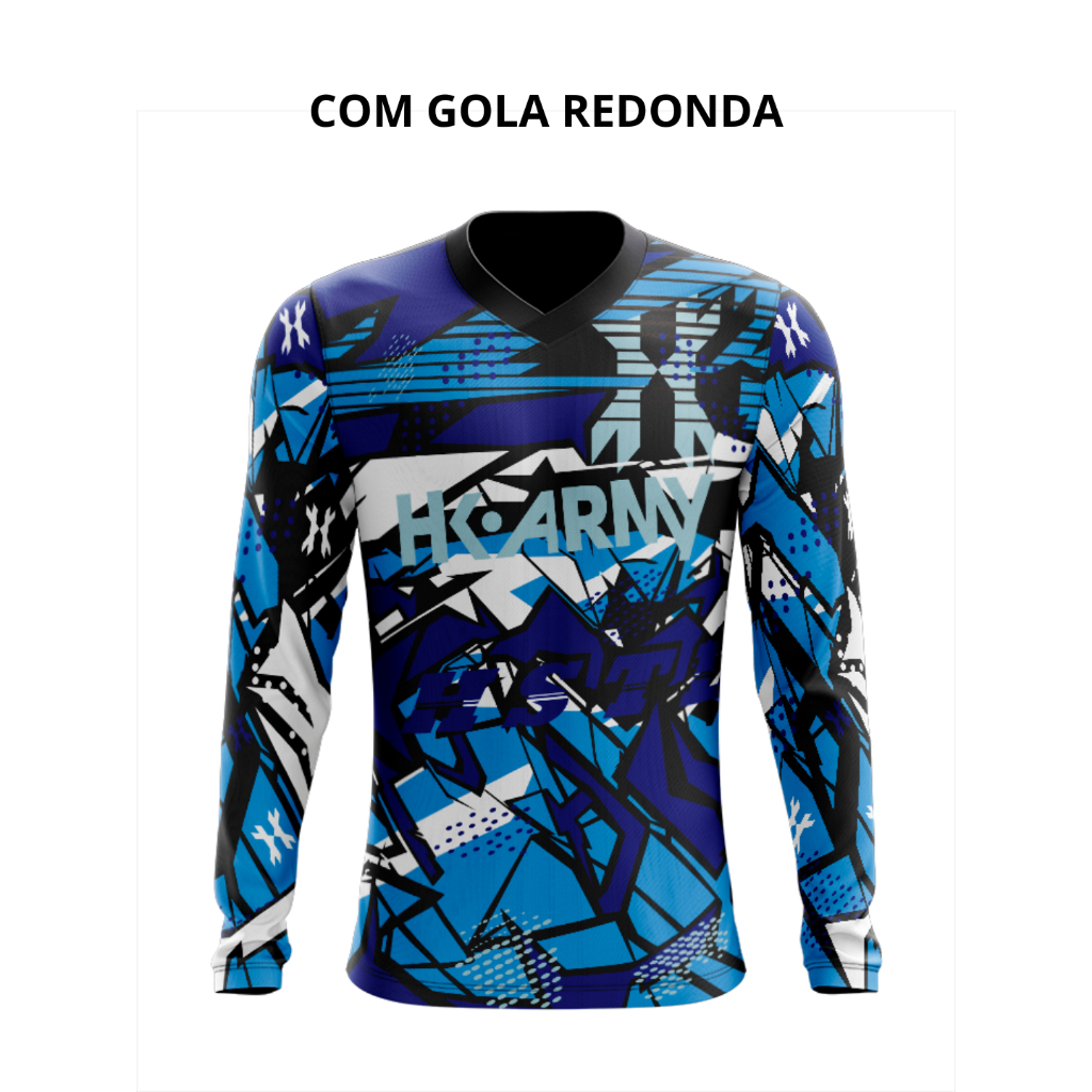 Camisa Manga Longa HK Army 7 Paintball Air Soft - Dry Fit Esportiva Proteção UV