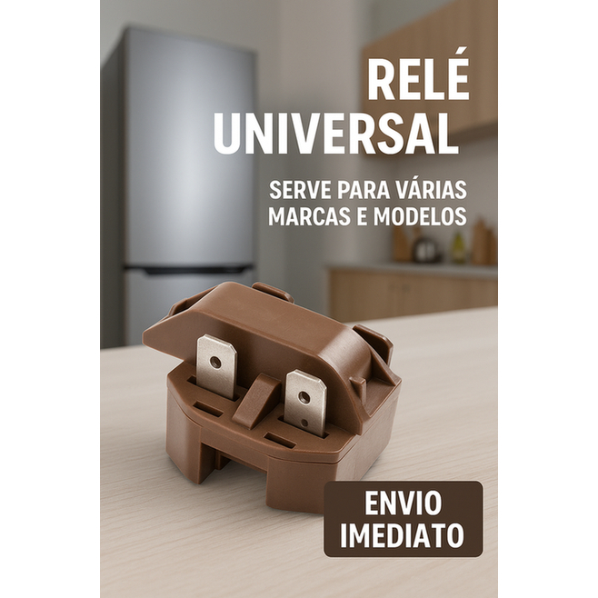 Relé Motor Geladeira Universal 1/10 a 1/3 HP Peça de Reposição Partida Térmica