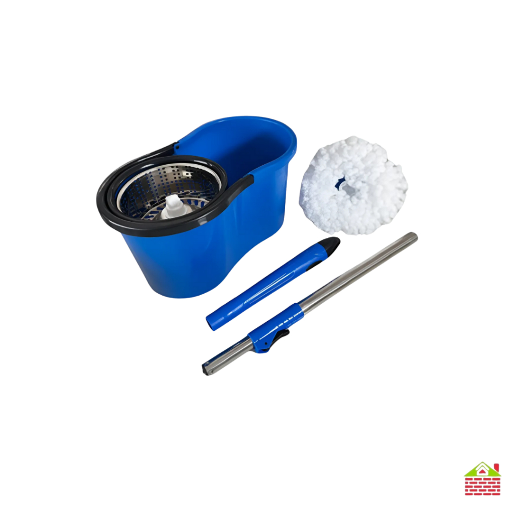 Mop Esfregao Giratorio Centrifuga Cesto 8L Lava e Seca Cabo Extensivel