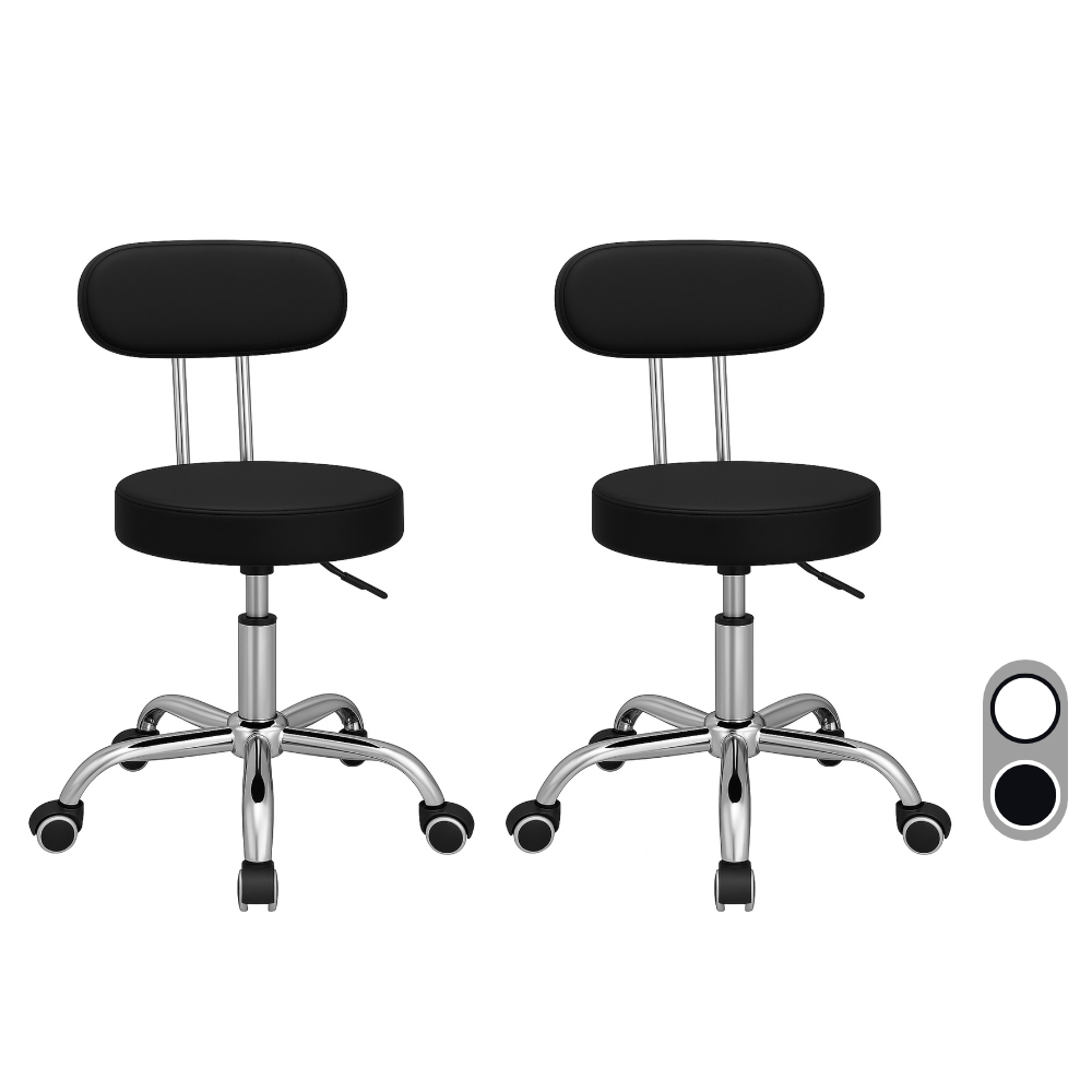 Kit com 2 Cadeiras Pop Mocho Com Encosto Giratório Massagista Plus Evolux em Oferta na Shopee