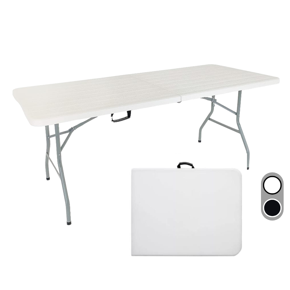 Mesa Dobrável Portátil 1,80 x 90cm Vira Maleta Com Alça Resistente