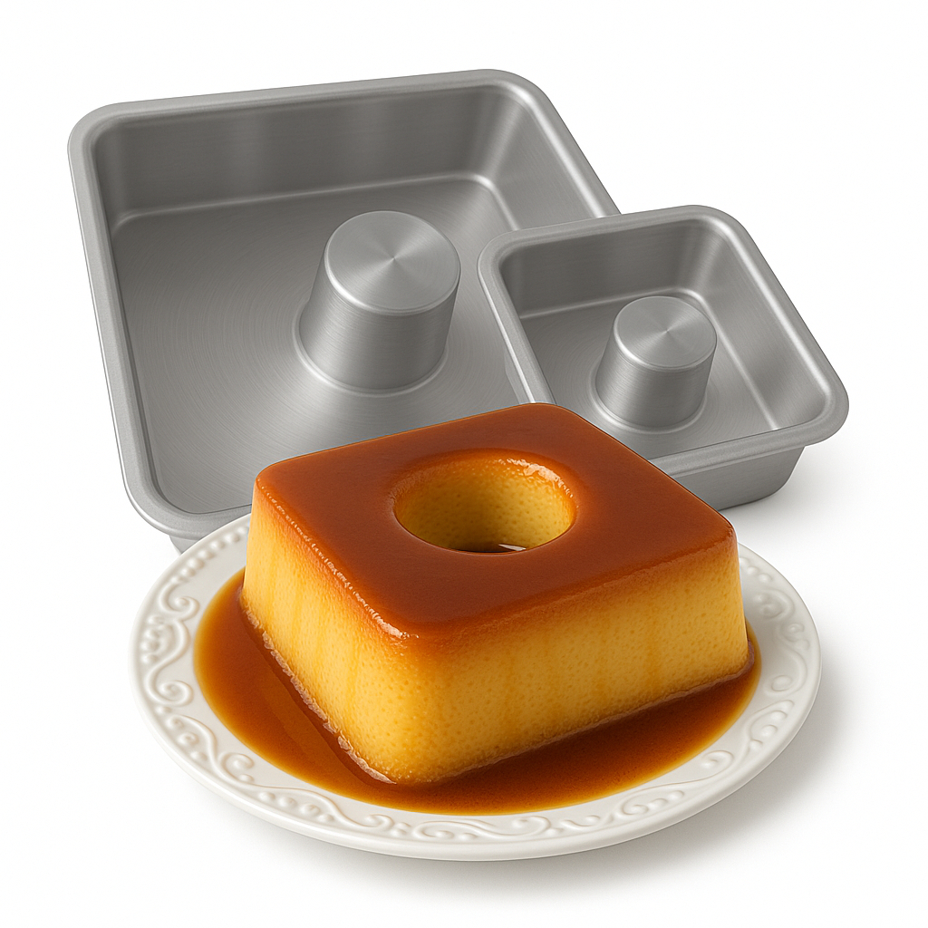 Kit 2 Formas Suiça Quadrada Bolo Pudim 20cm e 25cm Caparroz em Oferta na Shopee