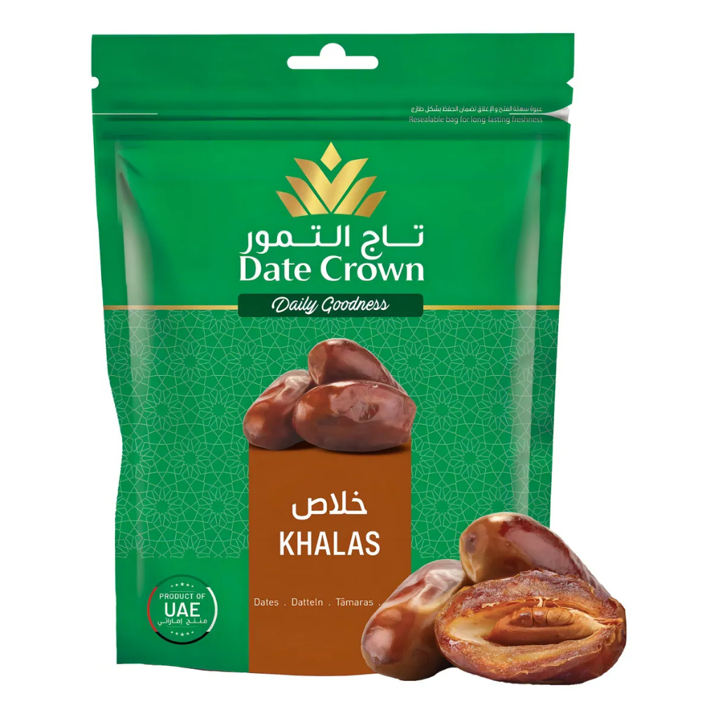 Tamaras Khalas Importadas De Dubai Date Crown Pacote 500g em Oferta na Shopee