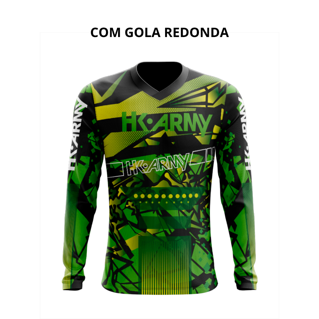 Camisa Manga Longa HK Army 11 Paintball Air Soft - Dry Fit Esportiva Proteção UV