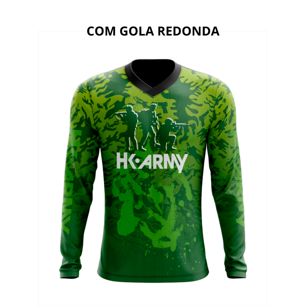 Camisa Manga Longa HK Army 15 Paintball Air Soft - Dry Fit Esportiva Proteção UV