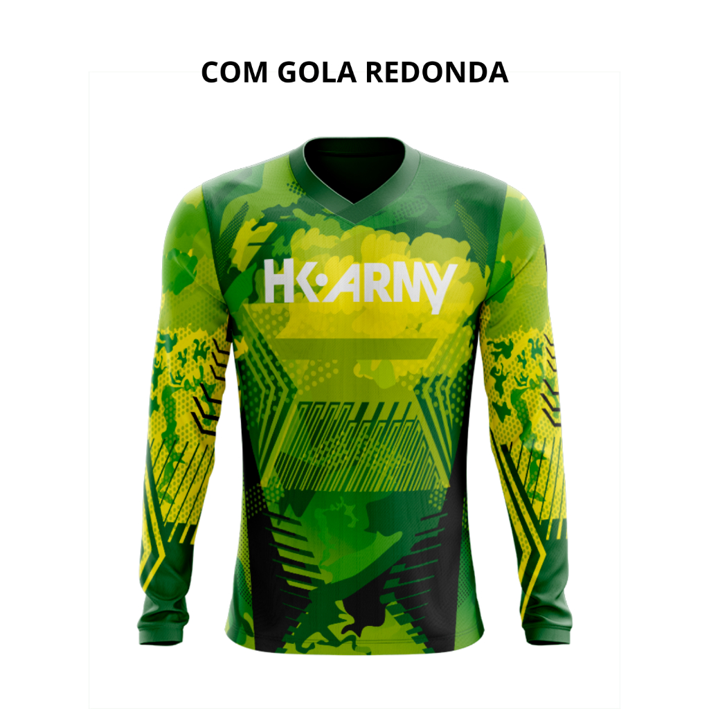 Camisa Manga Longa HK Army 14 Paintball Air Soft - Dry Fit Esportiva Proteção UV