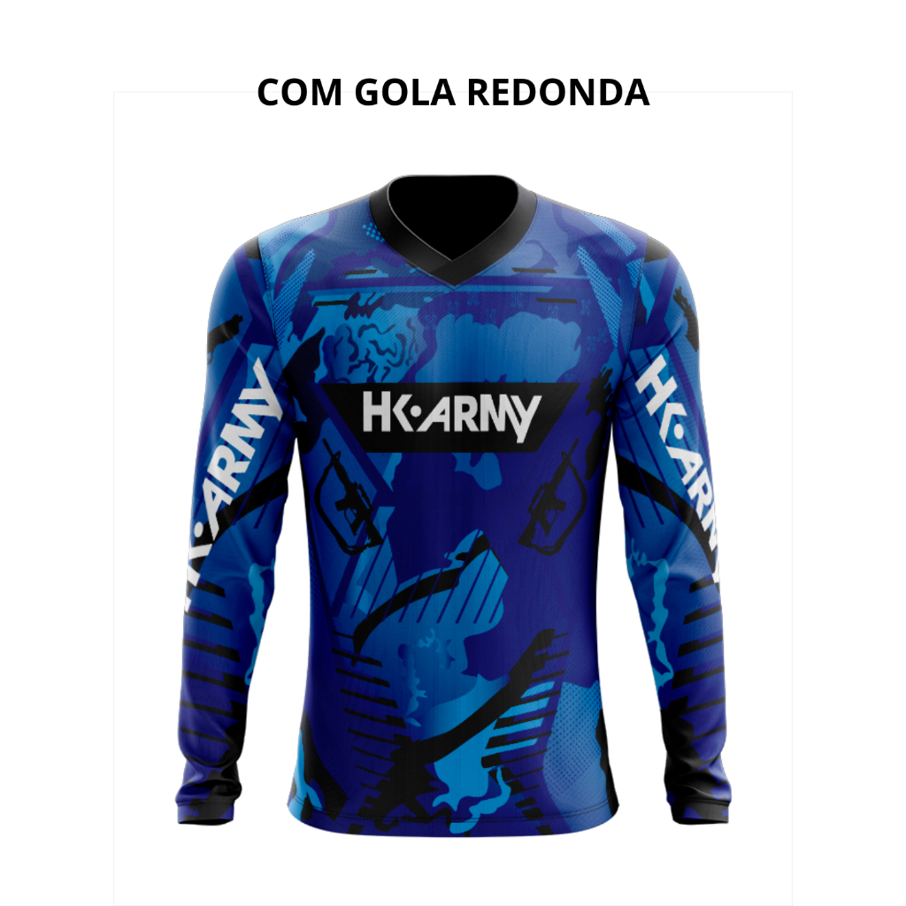 Camisa Manga Longa HK Army 12 Paintball Air Soft - Dry Fit Esportiva Proteção UV