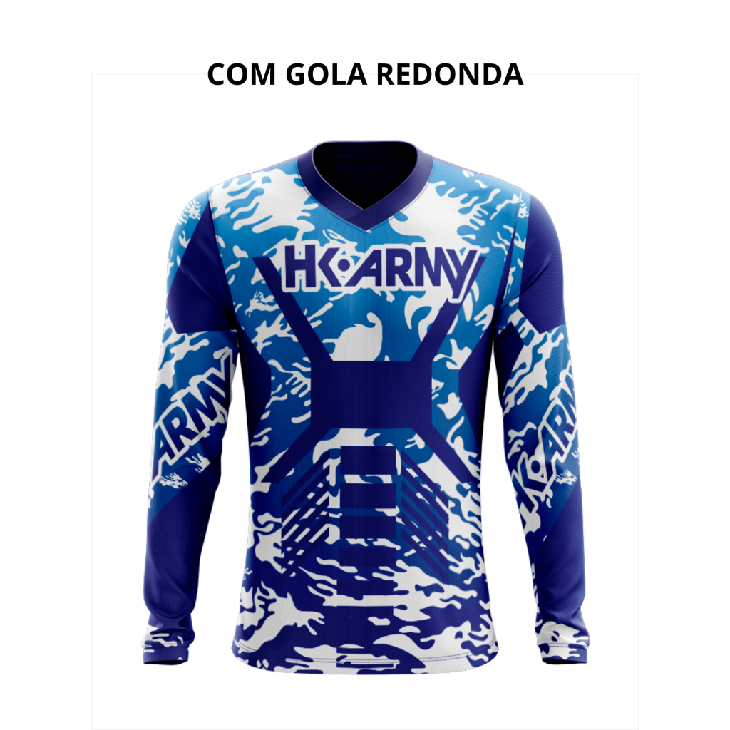 Camisa Manga Longa HK Army 16 Paintball Air Soft - Dry Fit Esportiva Proteção UV