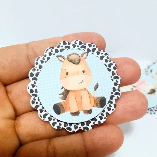 Kit Aplique 3D para Tubete - FAZENDINHA - Personalizado - Lembrancinha Aniversário Infantil/ Decoração de mesa