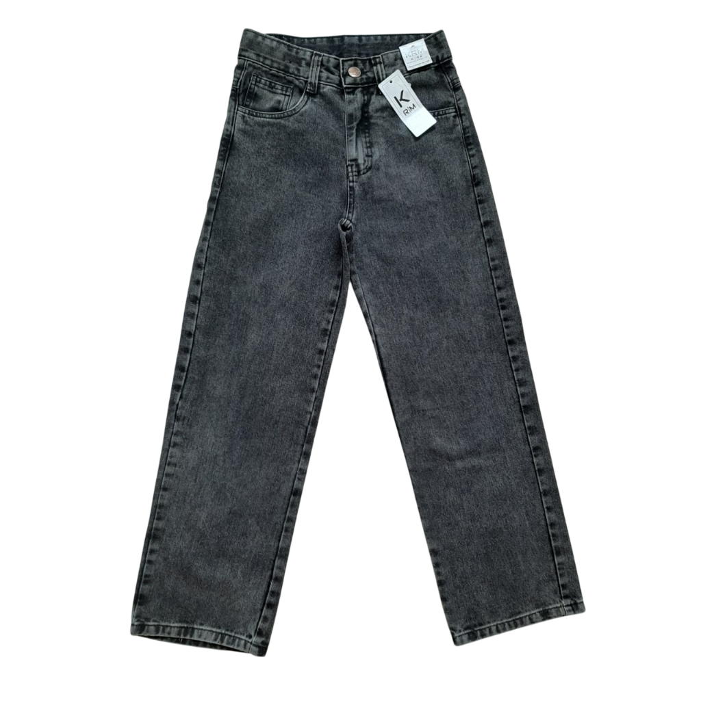 Calça Jeans Grafite Larga Masculino Juvenil Meninos Infantil Tamanhos 10 ao 16