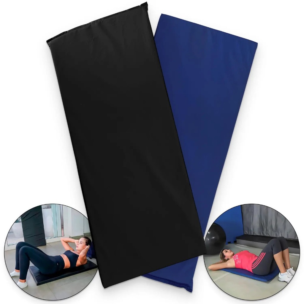 Colchonete para treino ioga pilates 90x40x2cm espuma D26 PRETO — imagem 2 de 2