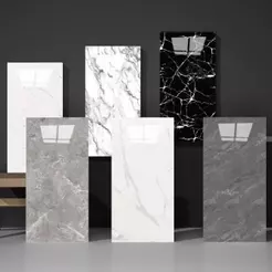 Kit 20 Placas Mármore Vinílico Adesivo 60x30 Parede Decoração Lavável
