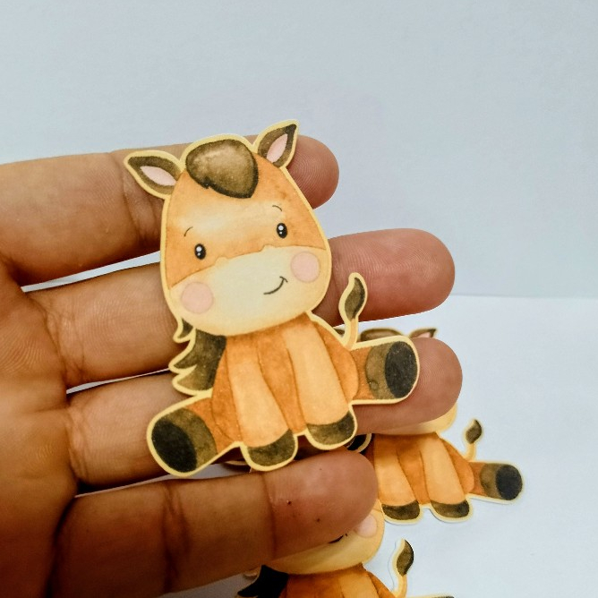 Kit Aplique 3D para Tubete - cavalo- fazendinha - Personalizado - Lembrancinha Aniversário Infantil/ Decoração de mesa