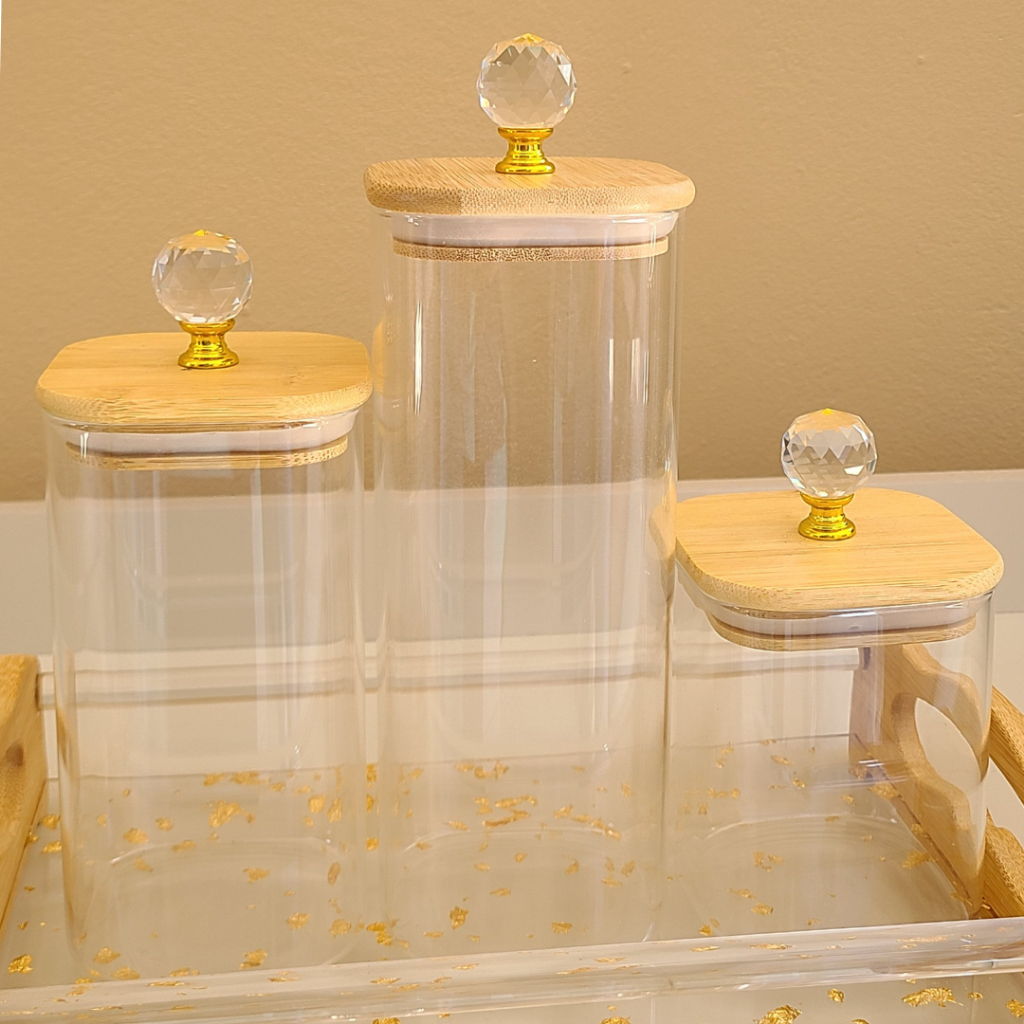 KIT Potes Vidro Com Tampa Quadrado Vidro Super Vedação Transparente Multiuso Universal em Oferta na Shopee