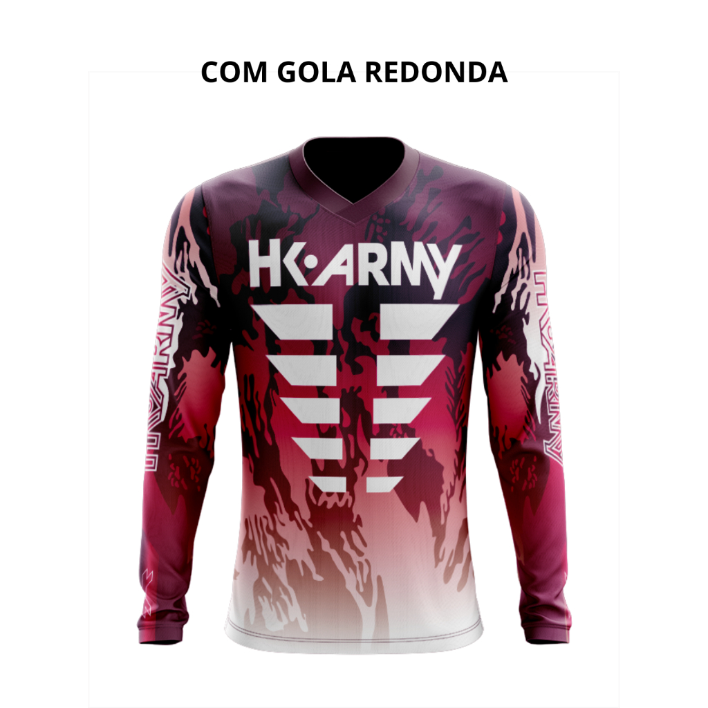 Camisa Manga Longa HK Army 18 Paintball Air Soft - Dry Fit Esportiva Proteção UV