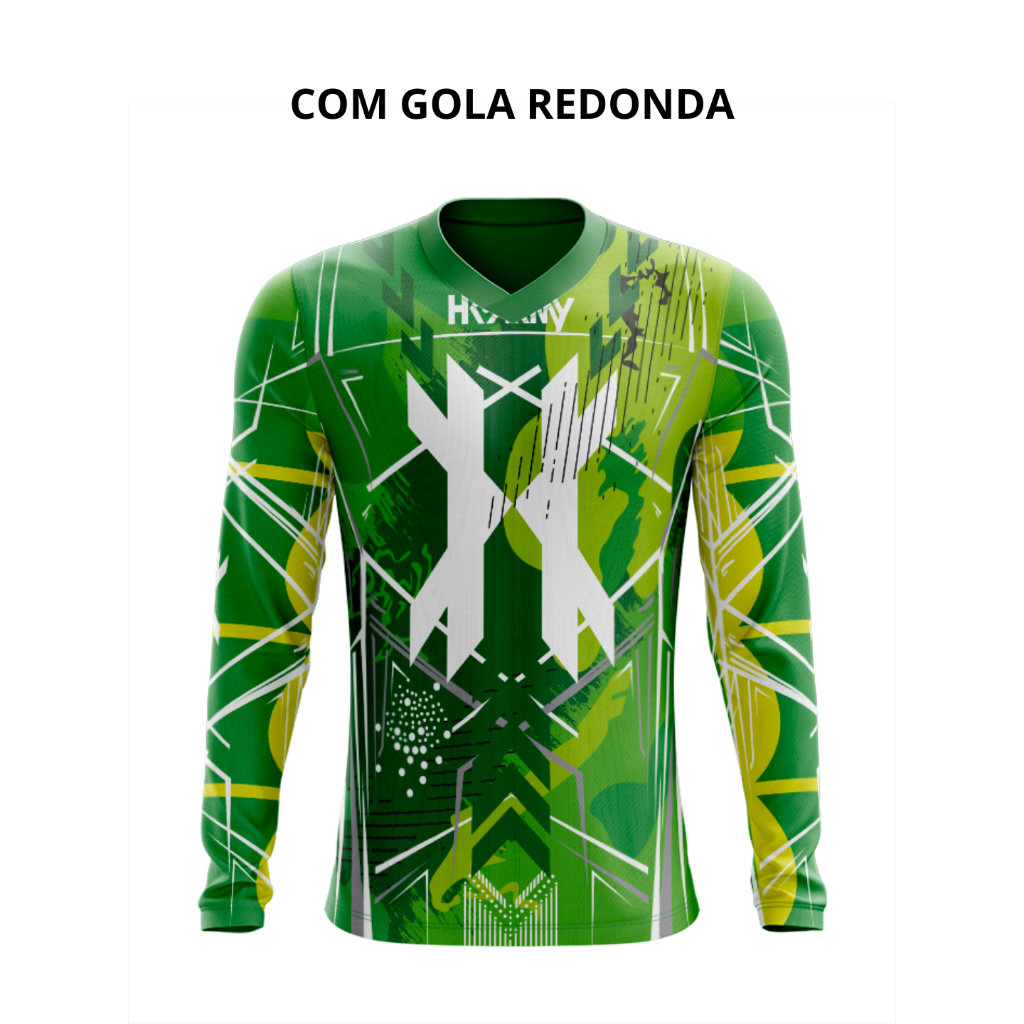 Camisa Manga Longa HK Army 19 Paintball Air Soft - Dry Fit Esportiva Proteção UV