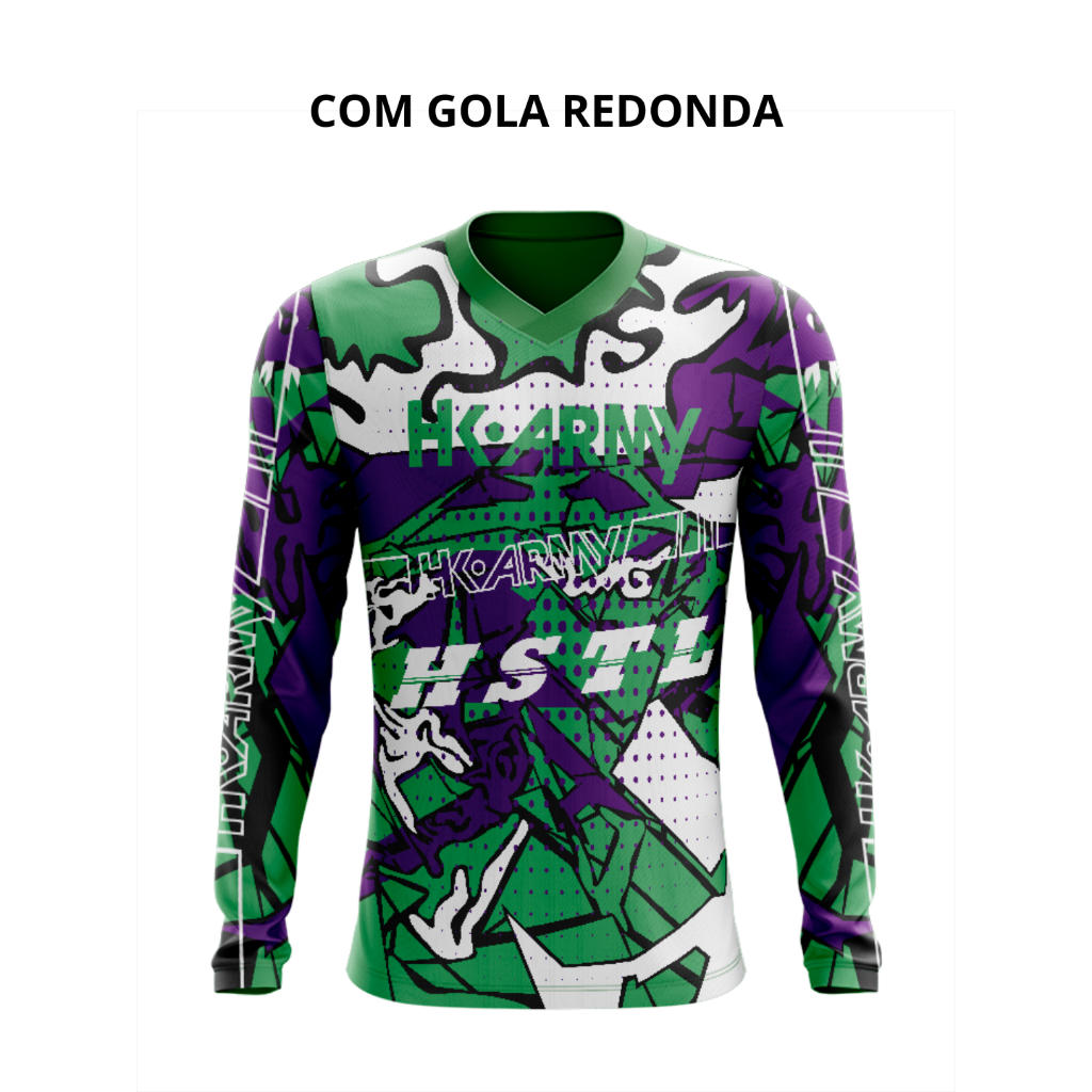 Camisa Manga Longa HK Army 20 Paintball Air Soft - Dry Fit Esportiva Proteção UV