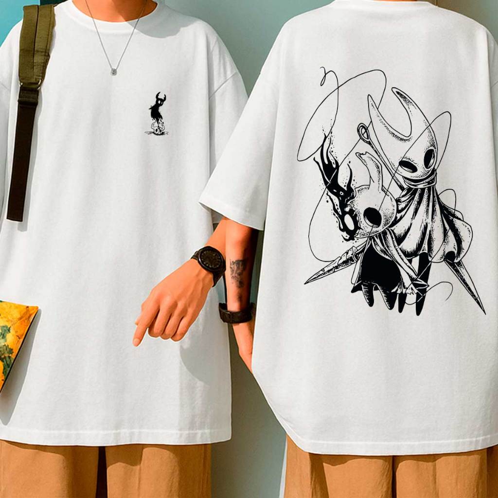 Camiseta Oversized Anime Hollow Night Lançamento Masculina Feminina Top Unissex 100% Algodão em Oferta na Shopee