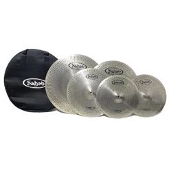 Kit Pratos Para Bateria Silent Hero Mute 14/16/18/20 + Bag Prateado