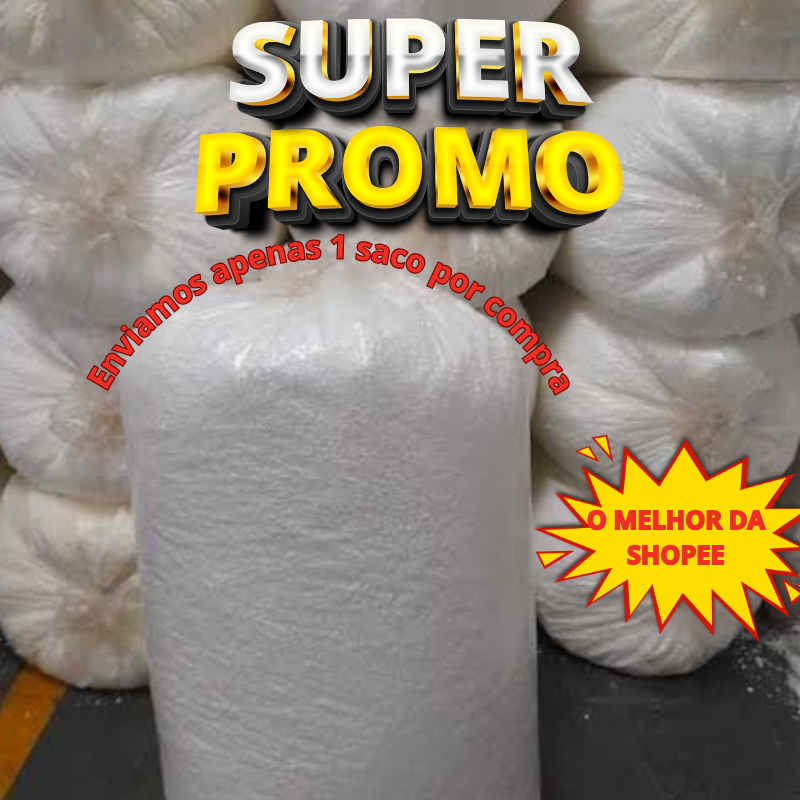 Flocos de Isopor para Enchimento, Concreto Leve, Puff, Almofadas, Isolamento Térmico e Acústico SACO MUITO GRANDE