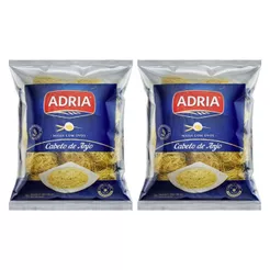 Kit 2un Macarrão Cabelo De Anjo 500G Adria Massa Com Ovos