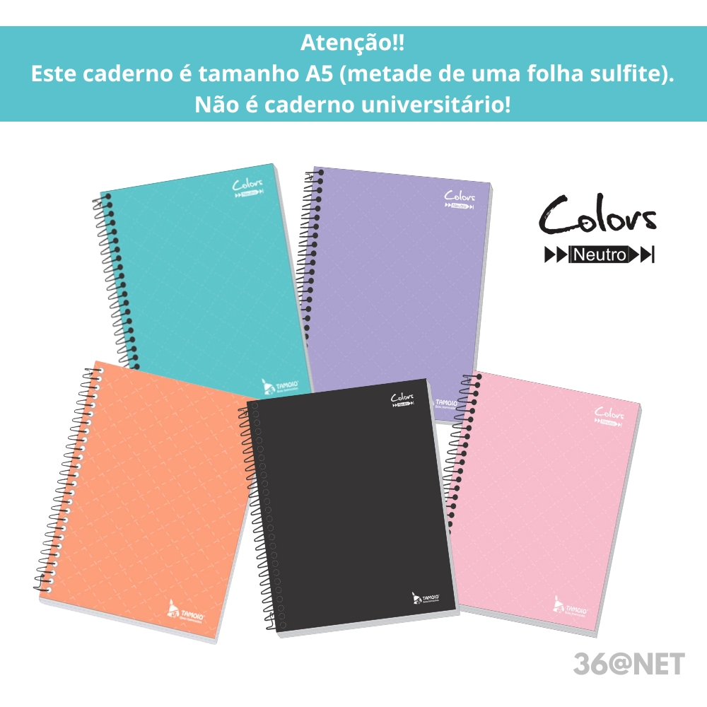 CADERNO PEQUENO CAPA DURA ESPIRAL 96FLS PASTEL OU PRETO em Oferta na Shopee