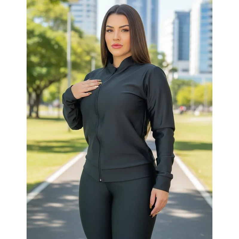 Jaqueta Corta Vento Casaco Moda Academia Fitness Lisa Preta Bomber em Oferta na Shopee