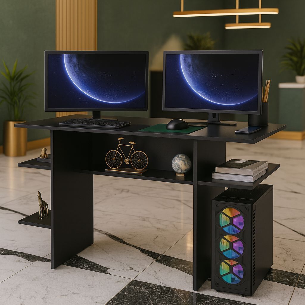 QUEIMA DE ESTOQUE - Mesa Gamer Escrivaninha – Multiuso p/ Computador, Quarto e Escritório