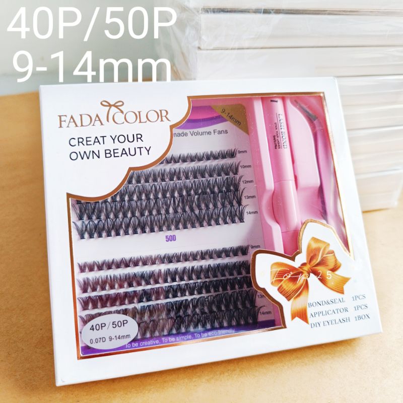 Kit extensão de cílios tufinho Lash iniciante FADA COLOR-MIX 9-14MM em Oferta na Shopee