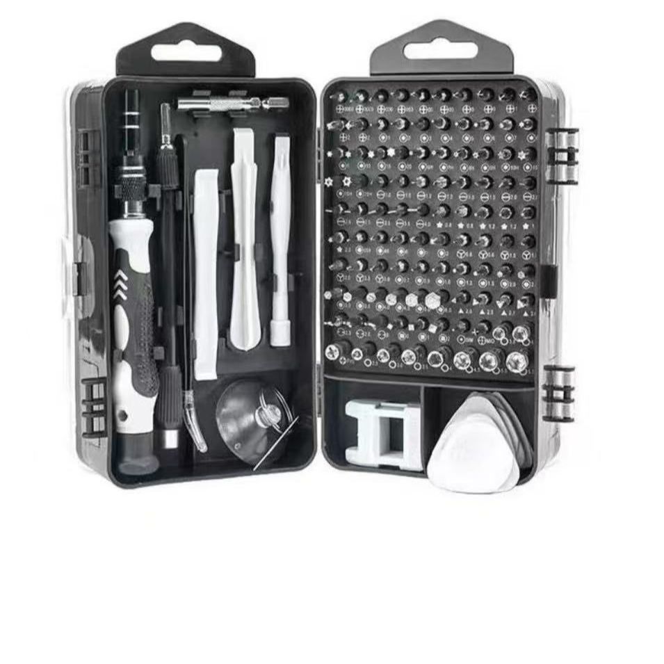 KIT de Reparo Eletrônico, Conjunto de Ferramentas com 120 Chaves de Fenda de Aço Carbono para Relógio e Celular