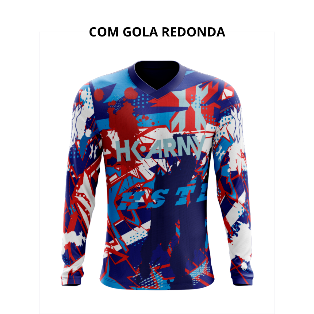 Camisa Manga Longa HK Army 24 Paintball Air Soft - Dry Fit Esportiva Proteção UV