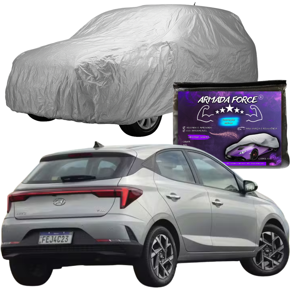 Capa De Cobrir Carro Modelo HB20 2025 Forrada 100% Impermeável Proteção Automotiva Sol Chuva Poeira em Oferta na Shopee